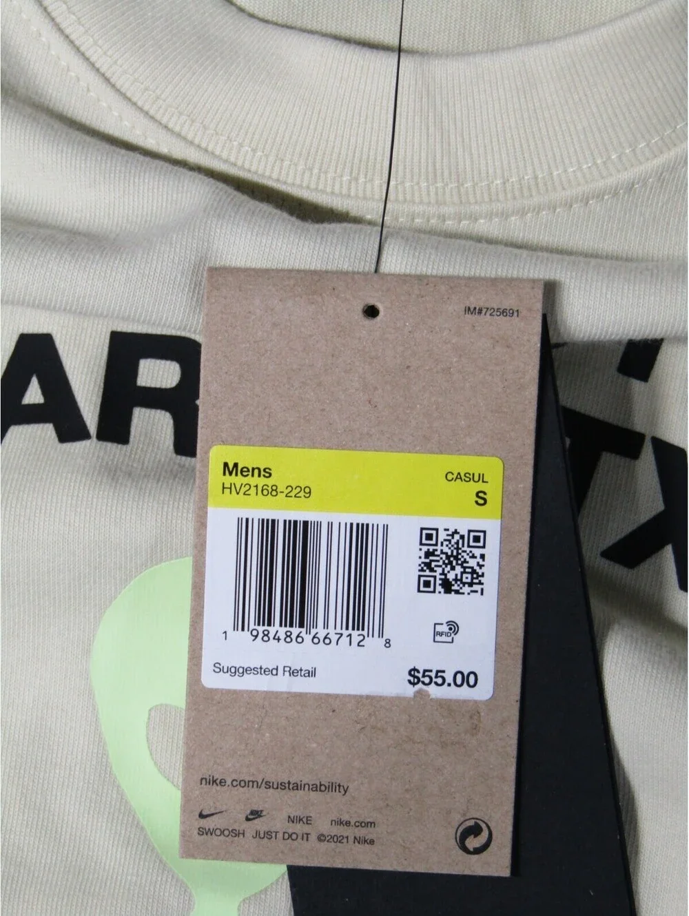NWT Nike ACG Loose Dri-FIT Luminescent Alien Beige T-Shirt Men's S HV2168-229 - Picture 2 of 8